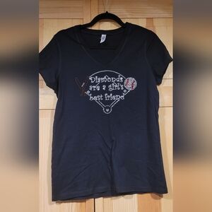 Diamonds are a Girls Best Friend Black Tee